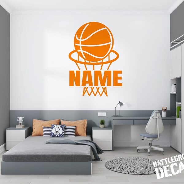 Basketball Wall Decal Etsy