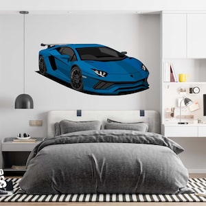 Lambo Wall Decal - Full Color Printed Wall Graphics - Multiple Color Options