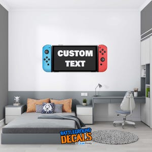 Switch with Name Personalized Wall Graphics - Full Color Printed Wall Decal