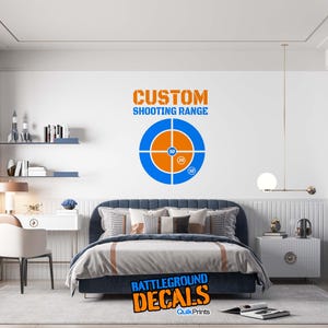 Foam Dart Target  with Name - Personalized Vinyl Wall Decal