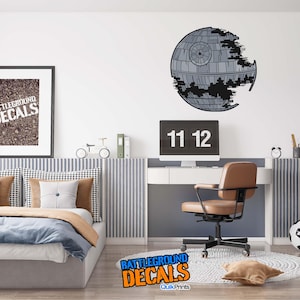 Death Star  - Full Color Printed Wall Graphics - Distant Galaxy Wall Decal