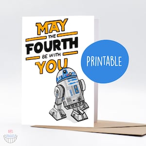 Droïde R2D2, Star Wars, May the Force (Fourth) be with you carte, 4 mai
