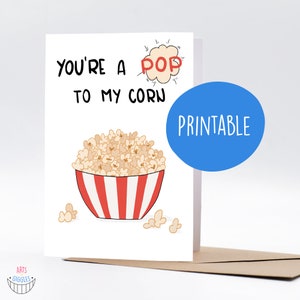 Funny quote card for movie lovers, Pun greeting card
