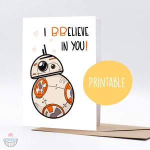 BB-8 Droide, Star Wars, i believe in you Grußkarte, Möge die Macht mit dir sein