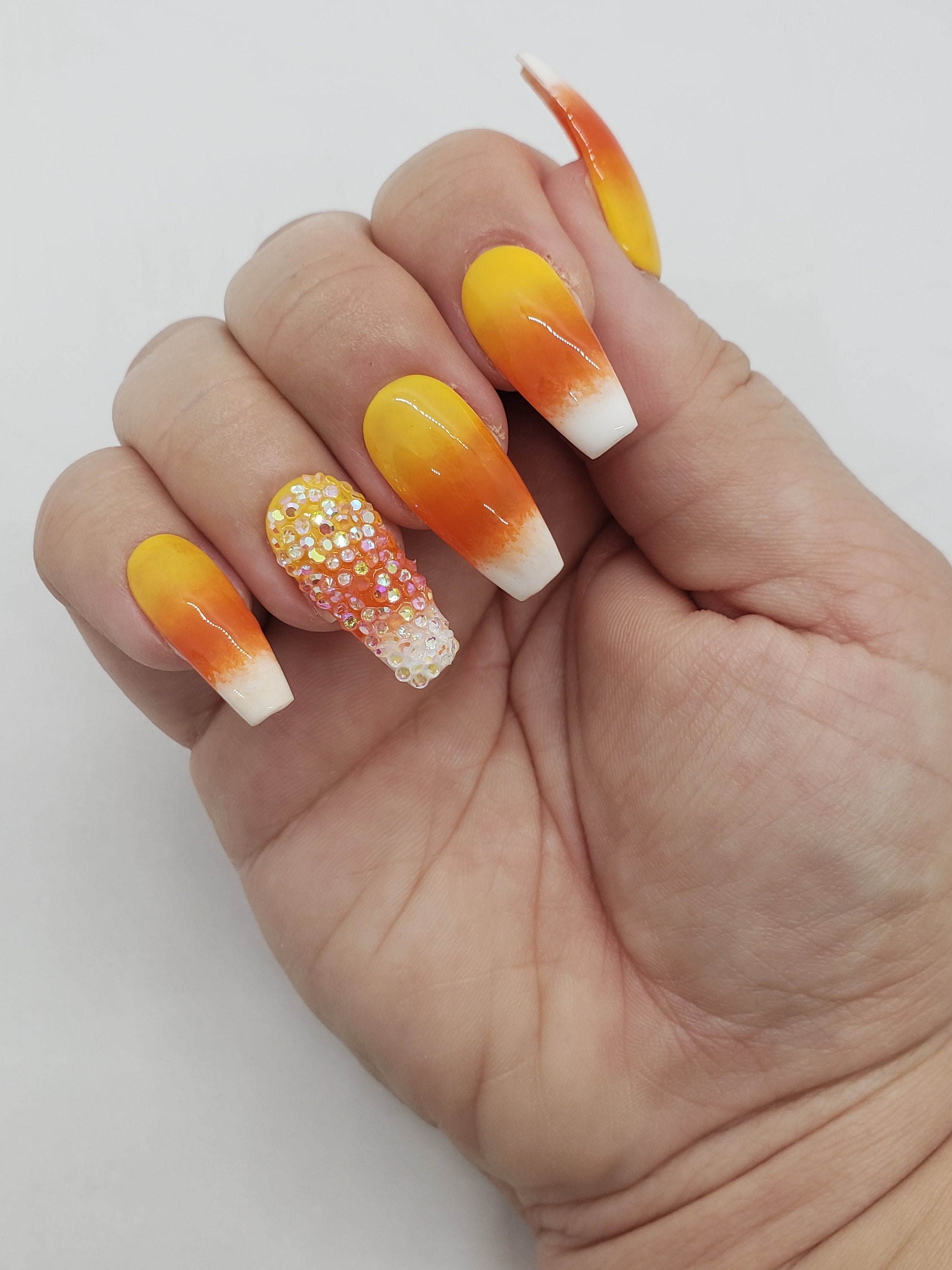 7 Best Candy Corn Nails Ideas Pinterest Design Talk