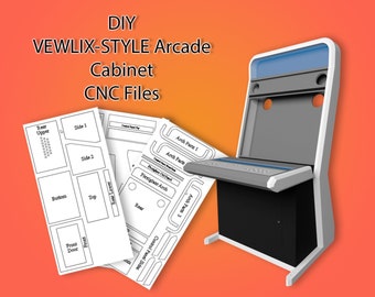 Archivos CNC de gabinete arcade estilo Vewlix para bricolaje