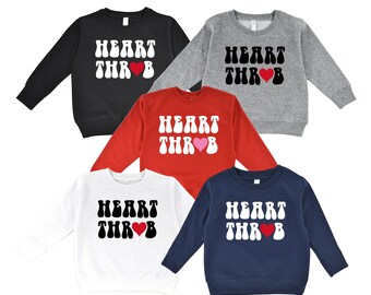 Heart Throb Valentines Day Sweatshirt | Boy Valentine Shirt | Toddler Boy Heart Throb |Valentine Pullover | Little Boy Valentines Sweatshirt
