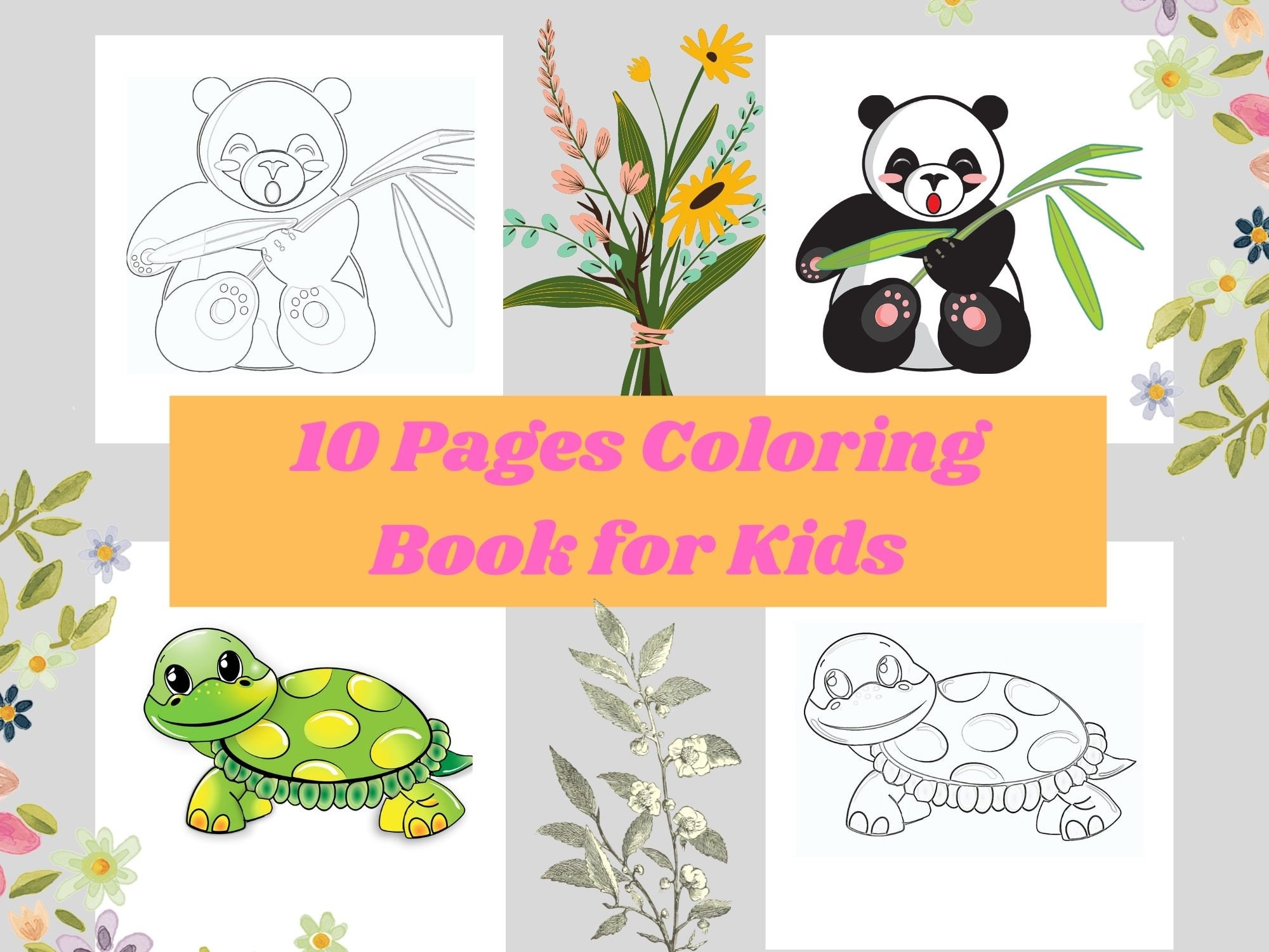 Coloring Book Pages for Kids Coloring Book Digital Download - Etsy