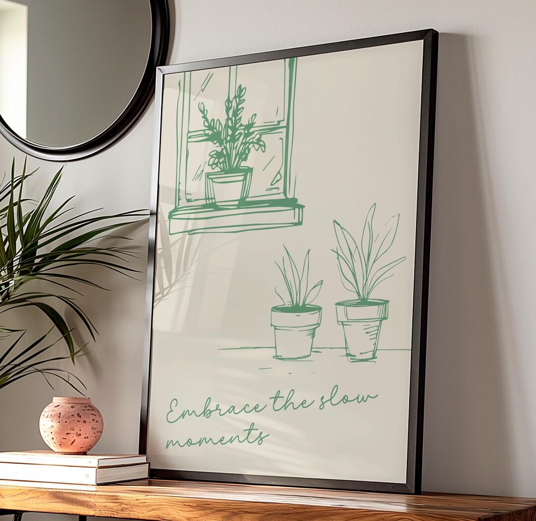 Minimalist Botanical Printable Wall Art, Inspirational Quote, Nature ...