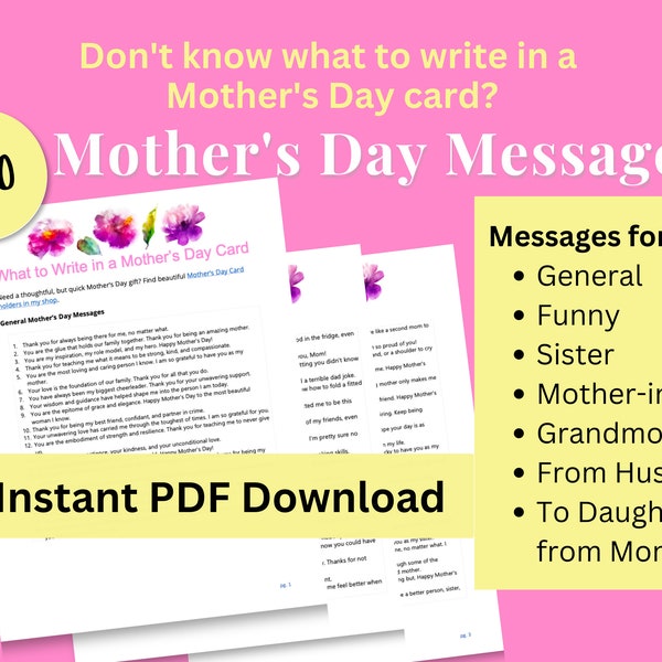 120 Mother’s Day Messages, Wishes to Write in Mother’s Day Cards, 8 Types of Greetings for Mom, Grandmother, Mother-in-Law, Sister, Daughter