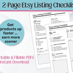 Minimalist Etsy Listing Checklist for Physical & Digital Etsy Sellers | Optimize Your Etsy Listing + Plan and Get Products Up Faster