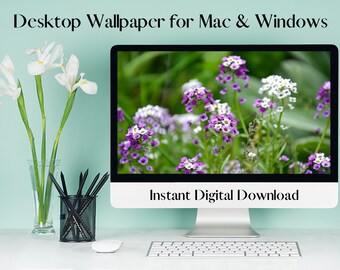 Floral Desktop Wallpaper | Photo Windows & Macbook Wallpaper | Aesthetic Desktop Background | Pretty Computer Wallpaper