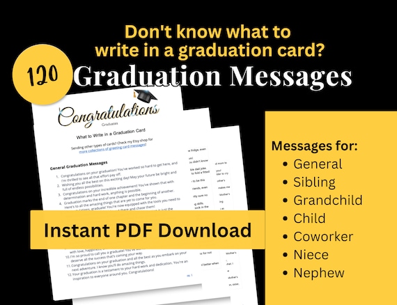 120 Graduation Card Messages: Thoughtful Greetings (PDF Download) - Etsy Israel 120 Graduation Card Messages: Thoughtful Greetings (PDF Download) - Etsy Israel