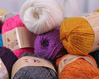 Paquete de 3 hilos de mezcla de lana esponjosa de Yonkey Monkey. Tejer Ganchillo Manualidades De Arte De Bricolaje