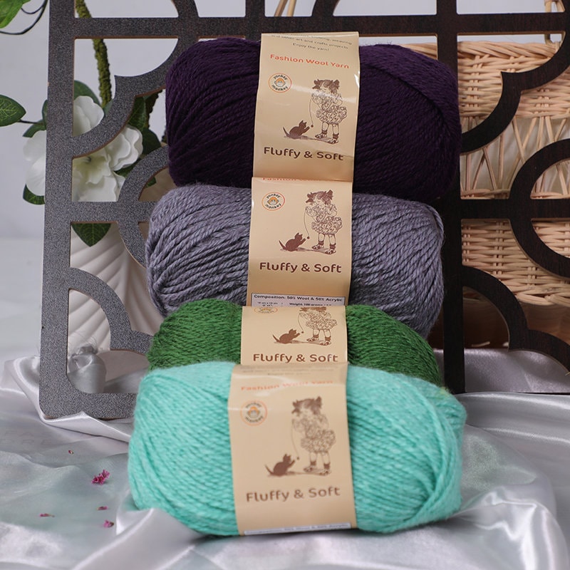 3-Pack Fluffy Wool Blend by Yonkey Monkey. Knitting Crochet