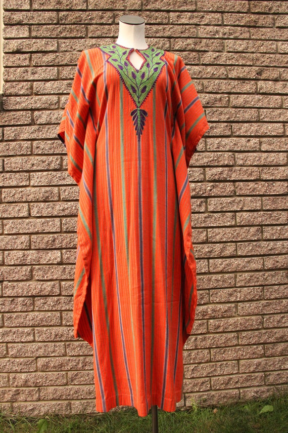 One Size Purple & Orange Ankara Kaftan