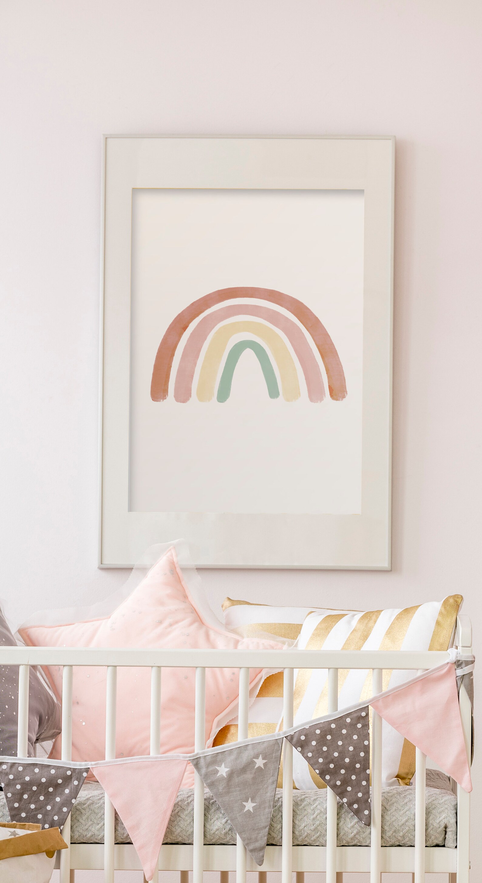 BOHO Nursery Rainbow Artwork Cute Rainbow Nursery Decor Etsy