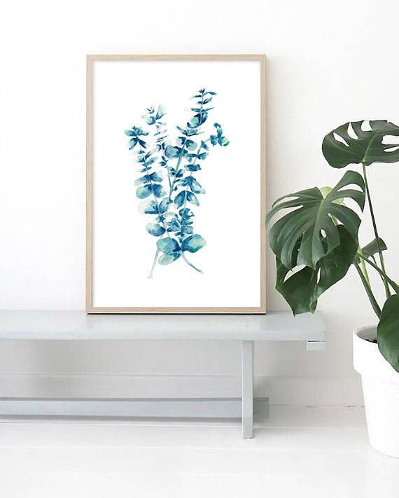 Eucalyptus Watercolor Digital Print Instant Art INSTANT - Etsy