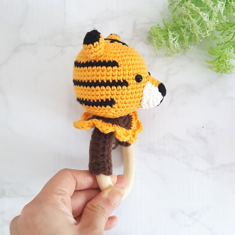 Crochet Baby Rattle, Plush Toy _ Tiger (pattern + Pictorial) - Etsy