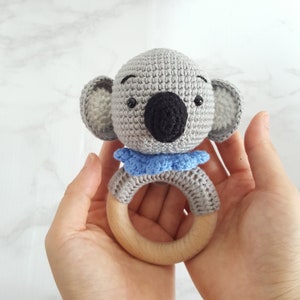 Crochet plush toy, Baby Rattle _ Koala (Pattern + Pictorial)