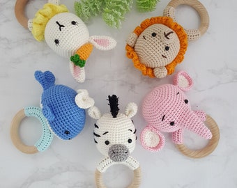 Crochet Baby Rattle _ Animal Set (Pattern + Pictorial)