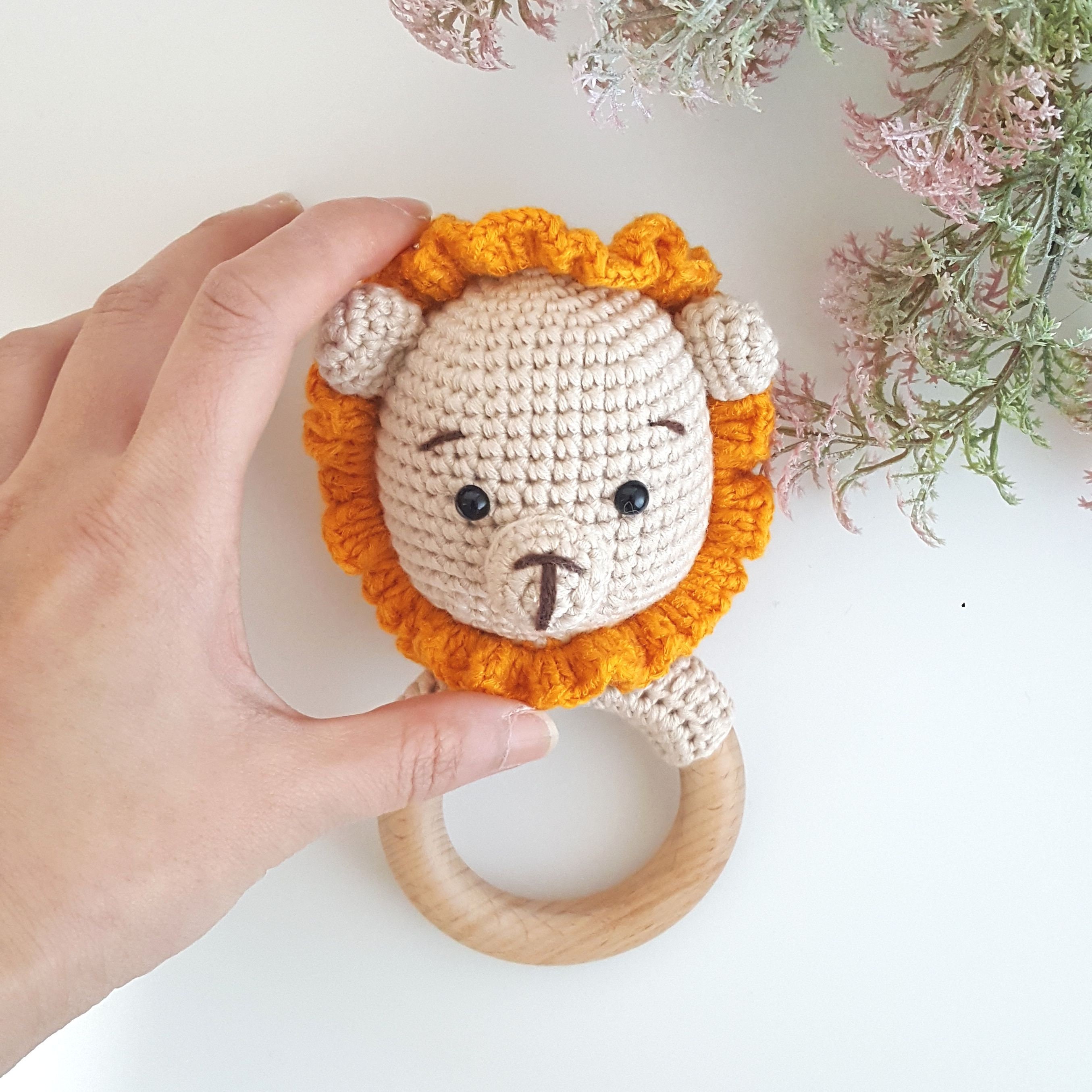 Crochet Baby Rattle _ Lion pattern Pictorial Etsy