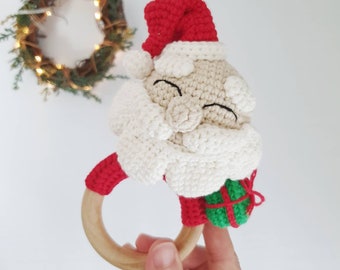 Crochet Baby Rattle _Santa Claus (Christmas)