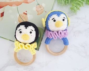 Sonajero Bebé Crochet _ Pingüino (Patrón + Imagen)