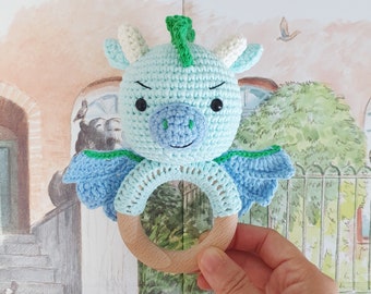 Crochet Baby Rattle_Dragon