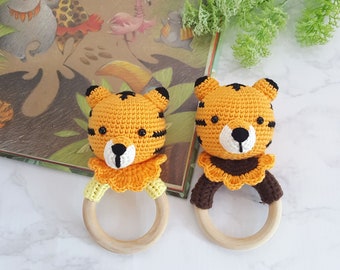 Crochet Baby Rattle, Plush Toy _  Tiger (Pattern + Pictorial)