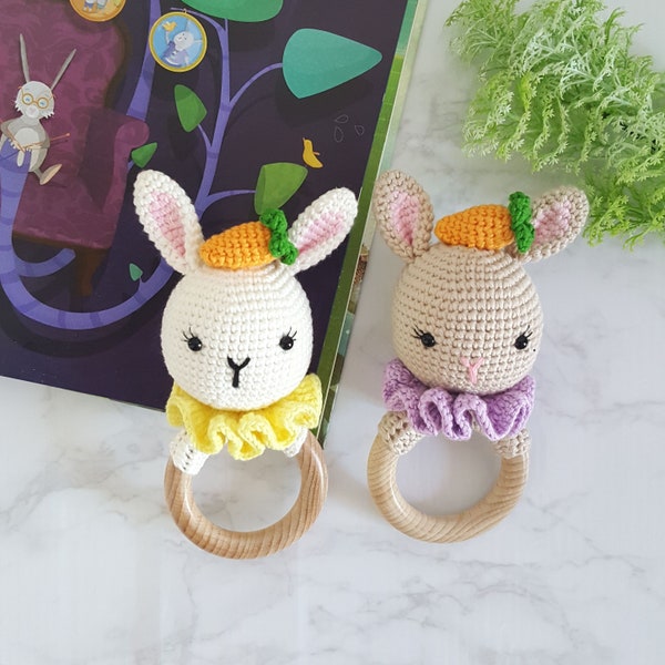 Crochet Baby Rattle _ Rabbit (Pattern + Pictorial)