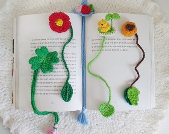 Patrón de marcapáginas de crochet (conjunto)