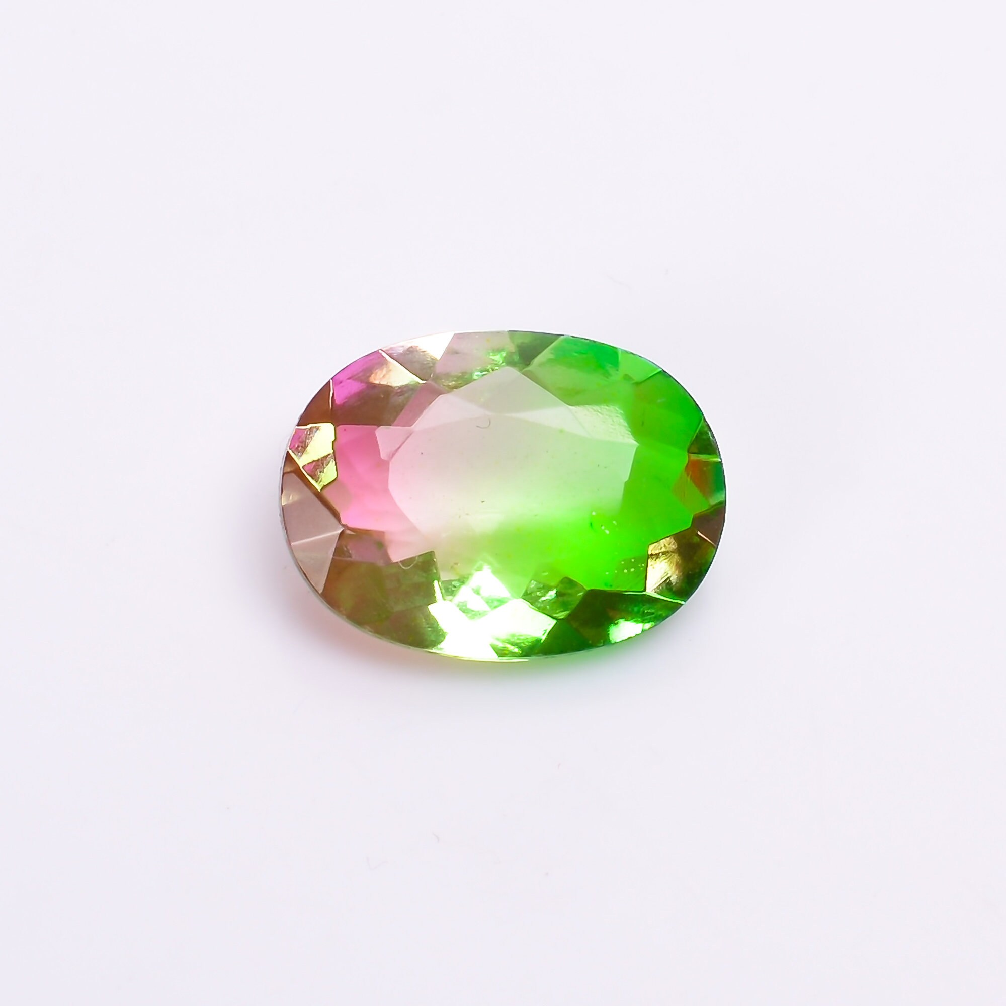 Classic Bio Color Tourmline Crystal Doublet Oval Shape Cut Stone Loose Gemstone For Making Jewelry 35X20X11 mm R-6216 45 Ct