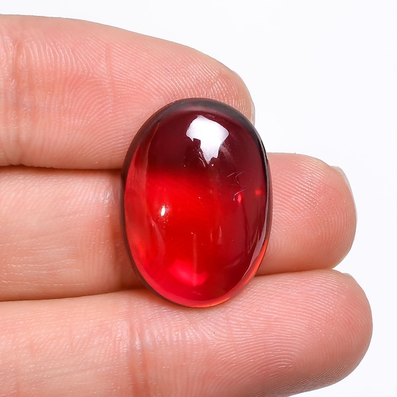 Lab Made Ruby - Cabochon Lab Made Ruby - Cabochon