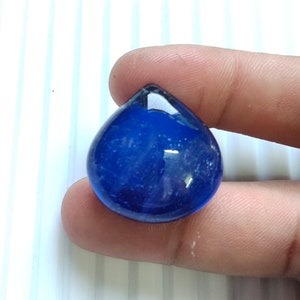 AAA blauwe saffier doublet cabochon hartvorm cabochon losse edelsteen 43. Ct. Voor het maken van sieraden 26x26x9 mm C-123