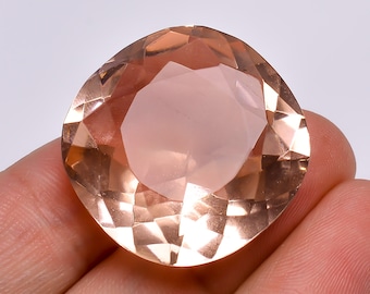 Cushion Cut Lab Created Morganite Gemstone (8 MM - 32 MM)