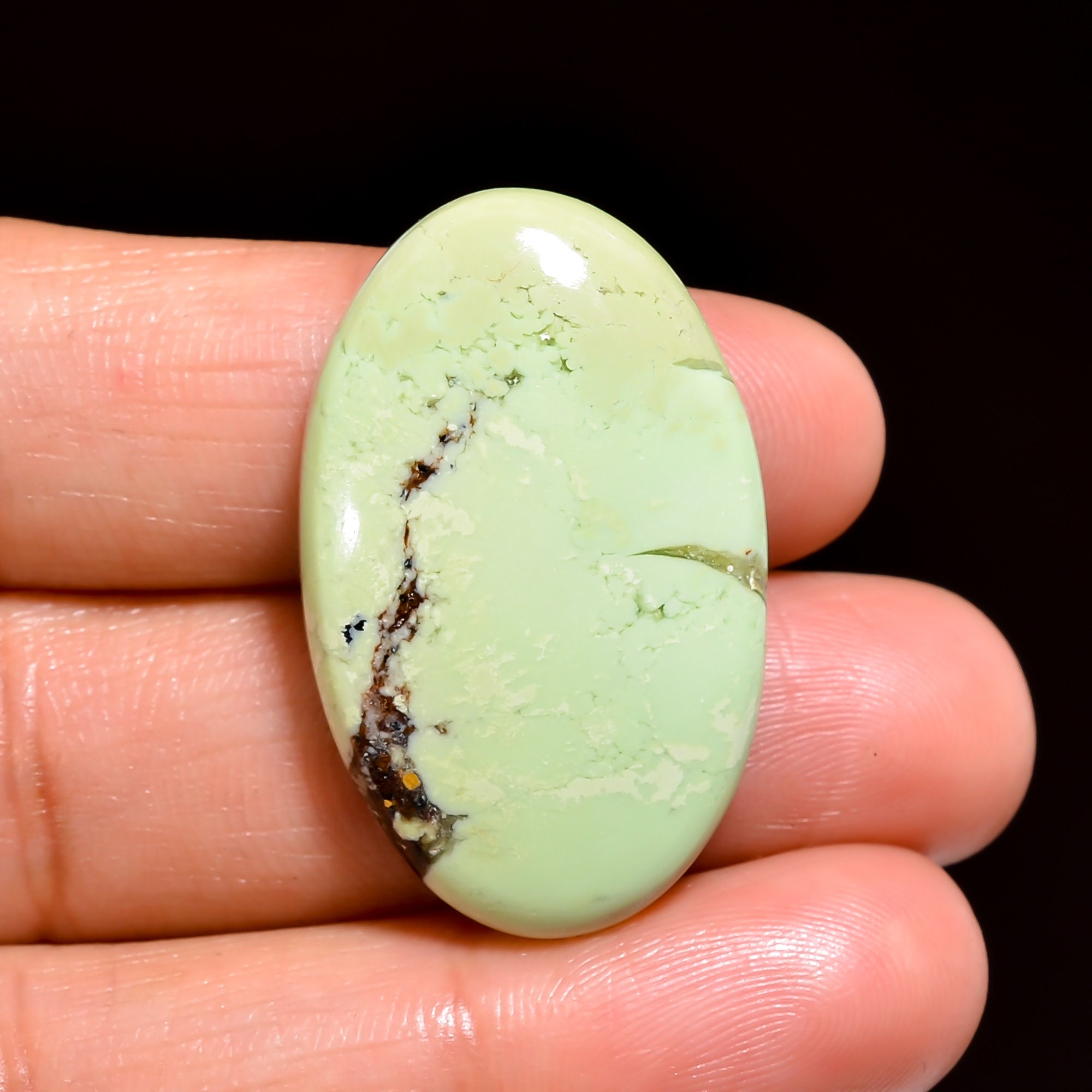 40.5 Ct. Lemon Chrysoprase Cabochon Natural Lemon