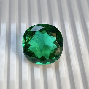 Emerald Cut Rings Gift Lab Created Emerald Earrings Wedding Cushion Shape Cut Stone Loose Gemstone For Jewelry 45 Ct. 25X25X14  mm   ZR-2161