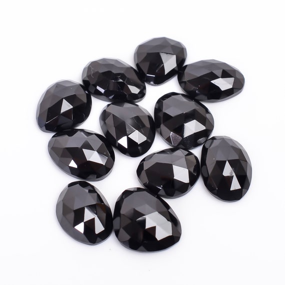 Wholesale Lot 1mm Round Faceted Natural Black Spinel Loose Calibrated Gemstone 