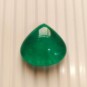 Lâche émeraude doublet cabochon pierre coeur forme cabochon émeraude lâche émeraude collier cadeau de mariage pierre précieuse 54 ct. 28X30X10 C-115
