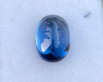 Blue Sapphire Cabochon oval Shape Sapphire Ring Loose Gemstone For Making Jewelry 13X18X8 mm ZZ-0268