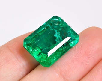 Natural Loose Gemstone 8.00 to 10.00 Ct Certified Square Emerald Z147