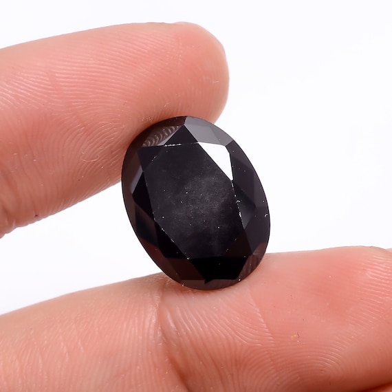 Wholesale 4x4~10x10mm 5A Square Cushion Shape Cut Black Natural Spinel  Stone Loose Natural Black Gems For Jewelry Making