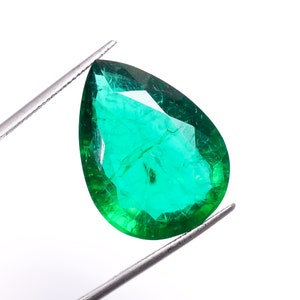 Emerald Cut Lab gemaakt Emerald Peer Shape Cut Stone Losse edelsteen 28 Ct. Voor het maken van sieraden 26X19X10 mm R-17
