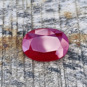 20 Ct. Lab Created Ruby Cut Stone Oval Shape Cut Stone Loose Ruby Earring Gemstone 1 Pcs For Making Jewelry 20X15X7 mm R-0603
