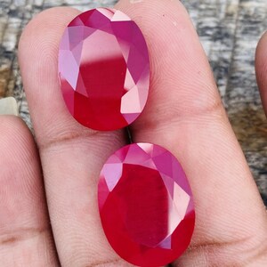 33 Ct. Lab Grown Ruby Cut Stone AAA Gemstone Ruby Necklace Oval Shape Cut Stone Gemstone 1 Pcs For Making Jewelry 23X17X8 mm R-0602
