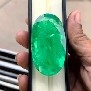 Loose Emerald Doublet Cut Gemstone Loose Emerald Pendant Gemstone Oval Shape Cut Stone Loose Gemstone For Making Jewelry 27X40X14 mm RZ-2202