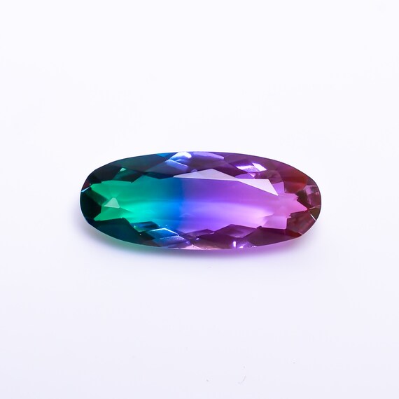 19 Bio Color Tourmaline Oval Shape Cut Stone Loose Gemstone For Making  Jewelry 30X12X8 mm R-6460