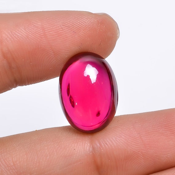 Ruby Cabochon Gemstones: Oval, 18x13 Mm, 68 Ct, 4 Pcs Lot - Etsy