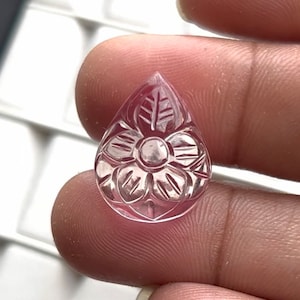 Anello in zaffiro rosa da laboratorio intagliato a forma di pera, pietra preziosa sciolta intagliata per la creazione di gioielli, 15X19,50 x 8 mm, 23 CT Z-16
